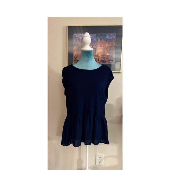 Navy Blue Summer top by Loft - Picture 1 of 6